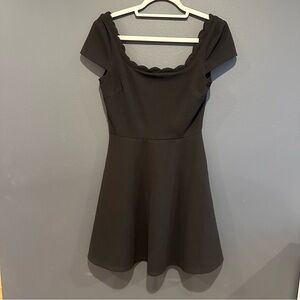 B Darlin Black Scalloped Mini Dress